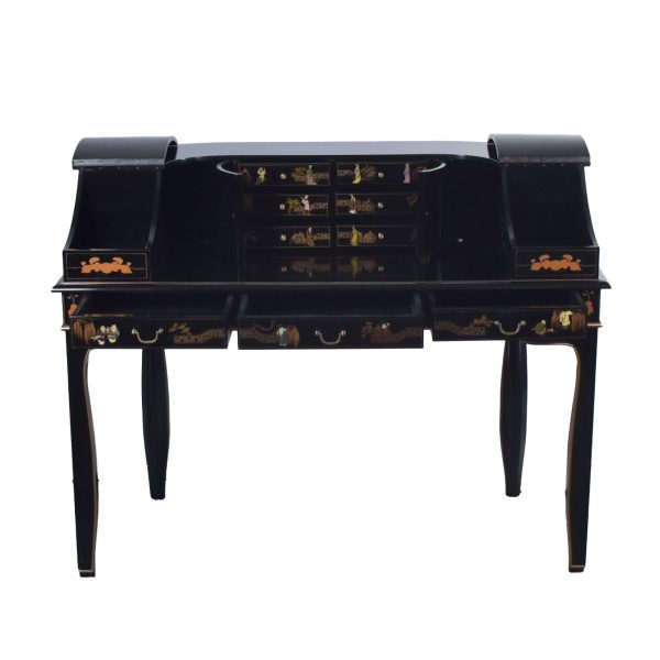 Vintage Chinoiserie Demilune Desk