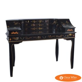 Vintage Chinoiserie Demilune Desk