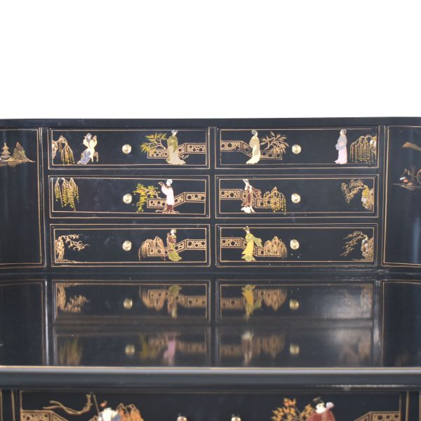 Vintage Chinoiserie Demilune Desk