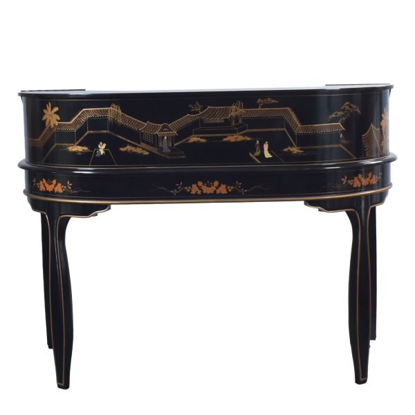 Vintage Chinoiserie Demilune Desk