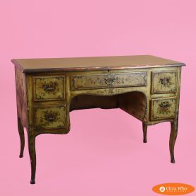 Vintage Chinoiserie Hand-painted Desk
