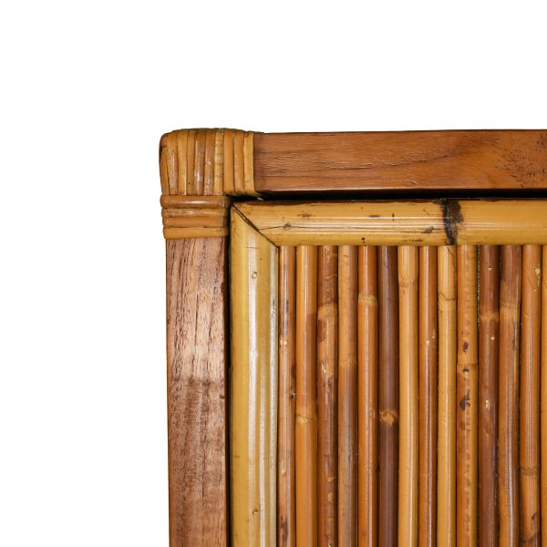 Vintage Coastal Pencil Reed Cabinet