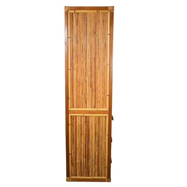 Vintage Coastal Pencil Reed Cabinet