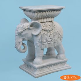 Vintage Concrete Elephant Garden Seat