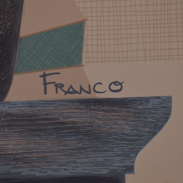 Vintage Crane Painting by Franco