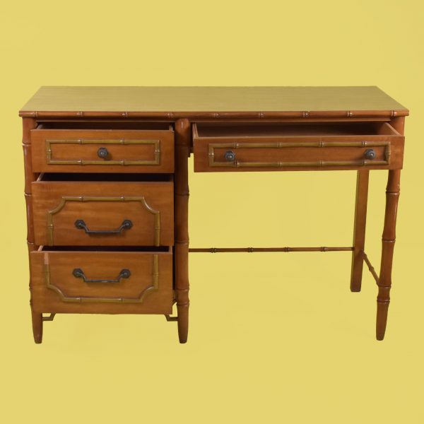 Vintage Faux Bamboo Desk by Dixie