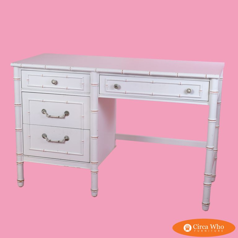 Vintage Faux Bamboo Desk by Thomasville