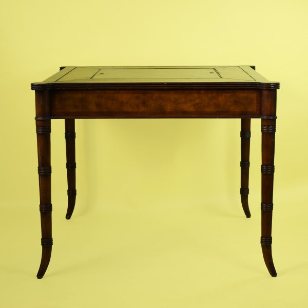 Vintage Faux Bamboo Game Table by Ethan Allen