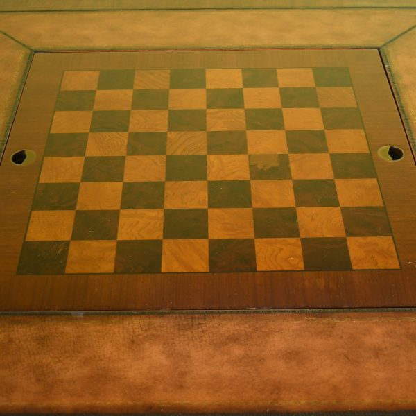 Vintage Faux Bamboo Game Table by Ethan Allen