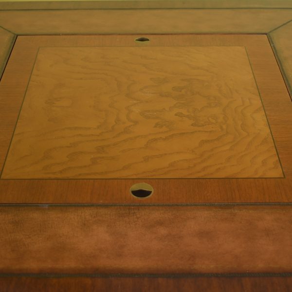 Vintage Faux Bamboo Game Table by Ethan Allen