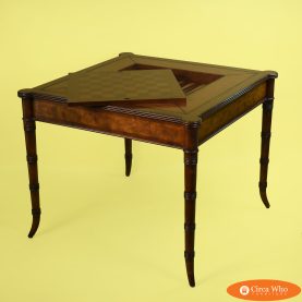 Vintage Faux Bamboo Game Table by Ethan Allen