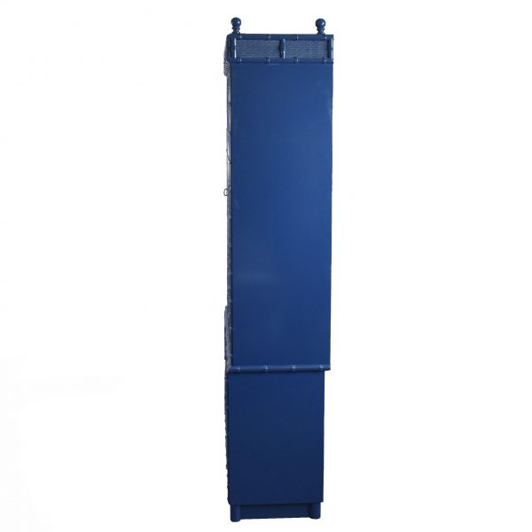 Navy Blue Omega Style Glass Door Cabinet