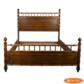 Vintage Faux Bamboo Queen Bed