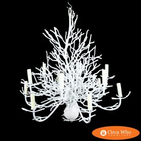 Vintage Faux Coral Large Chandelier