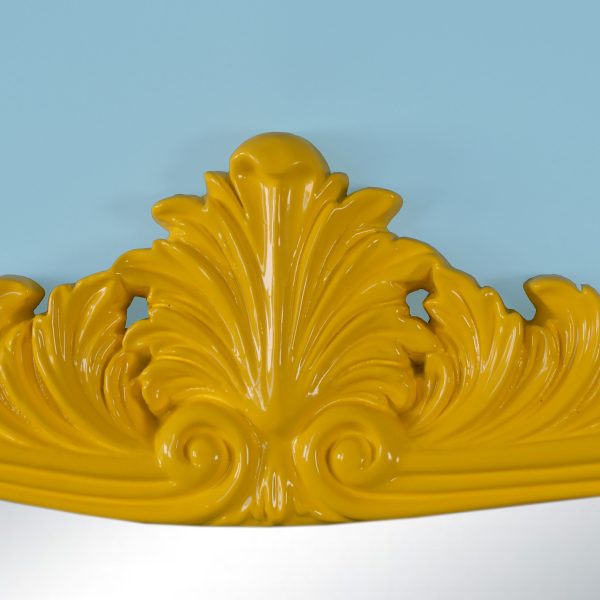 Vintage French Rococo Yellow Mirror