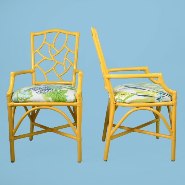 Vintage Fretwork Yellow Dining Set