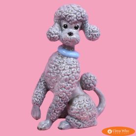 Vintage Gray Ceramic Poodle