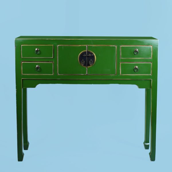 Vintage Green Petite Console Table