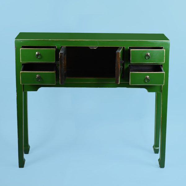 Vintage Green Petite Console Table