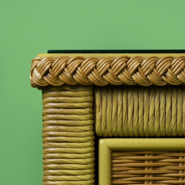Vintage Henry Link Woven Rattan Dresser