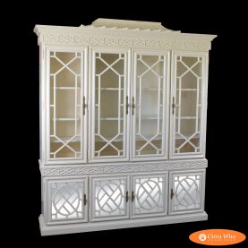 Vintage Hollywood Regency Pagoda Breakfront