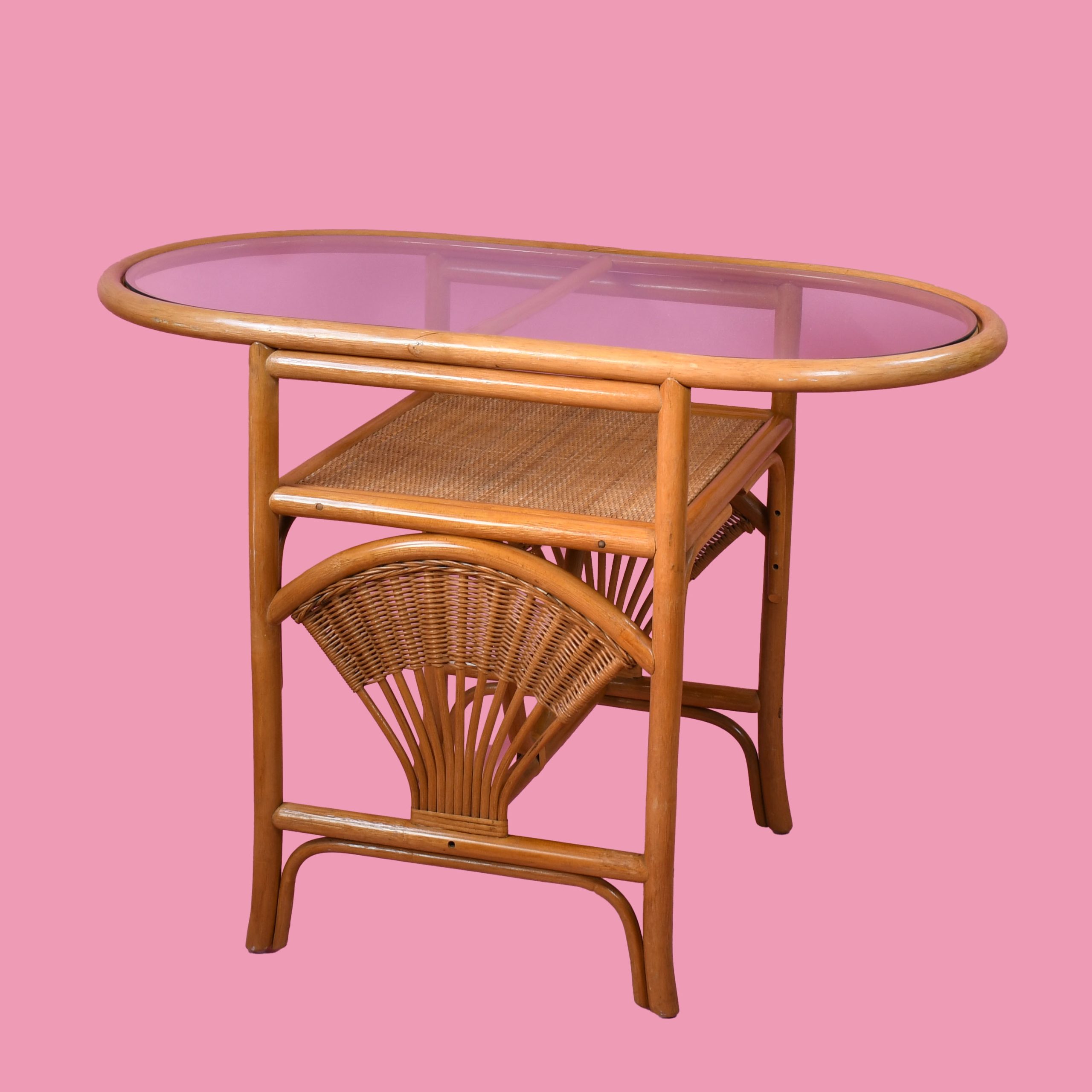 Vintage Honey Rattan Bistro Set