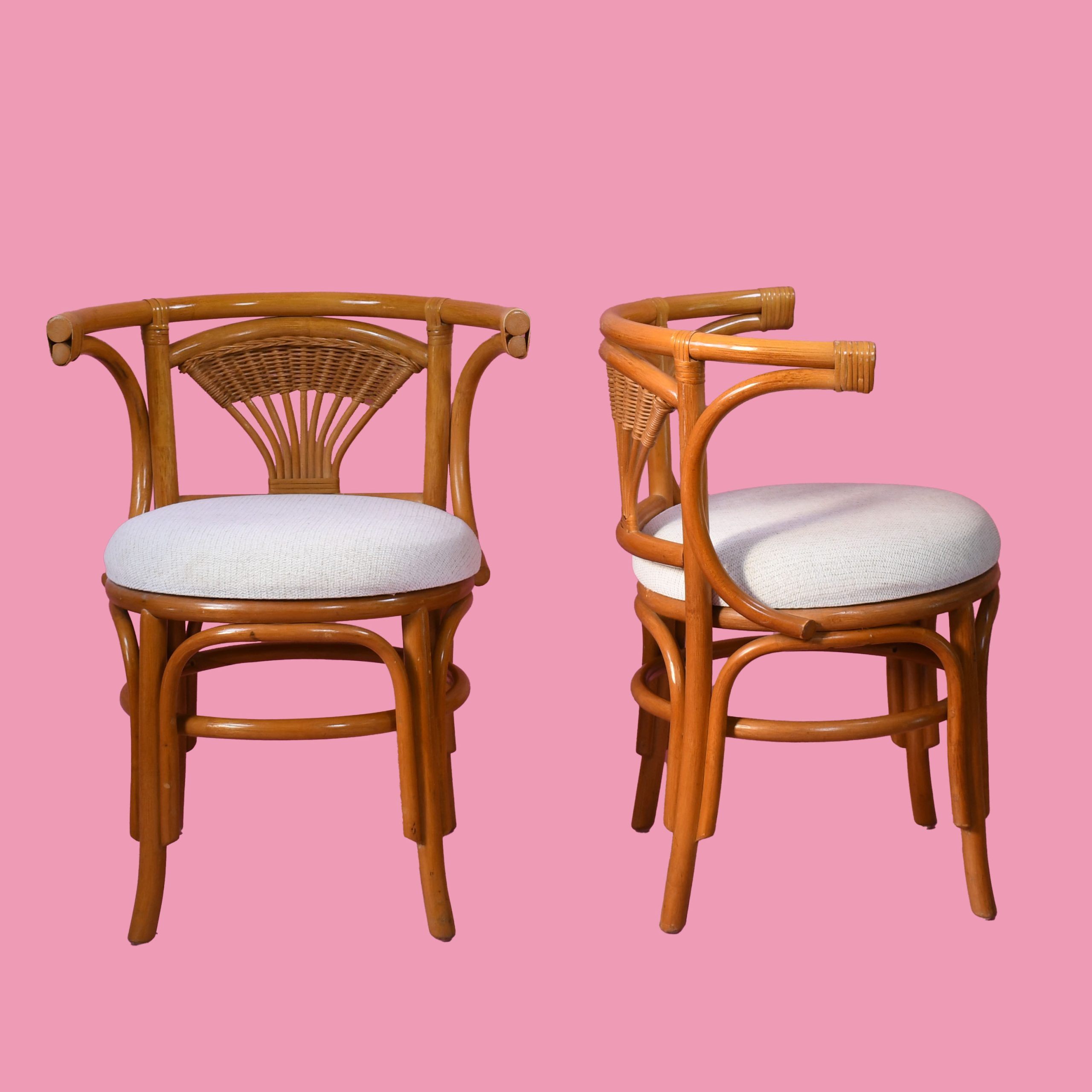 Vintage Honey Rattan Bistro Set