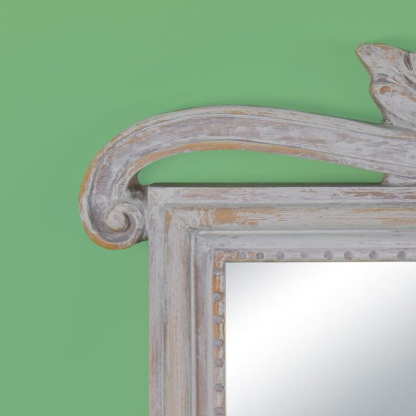 Vintage Italian Wood Carved SeaShell Mirror