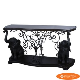 Vintage Maitland Smith Elephant Console