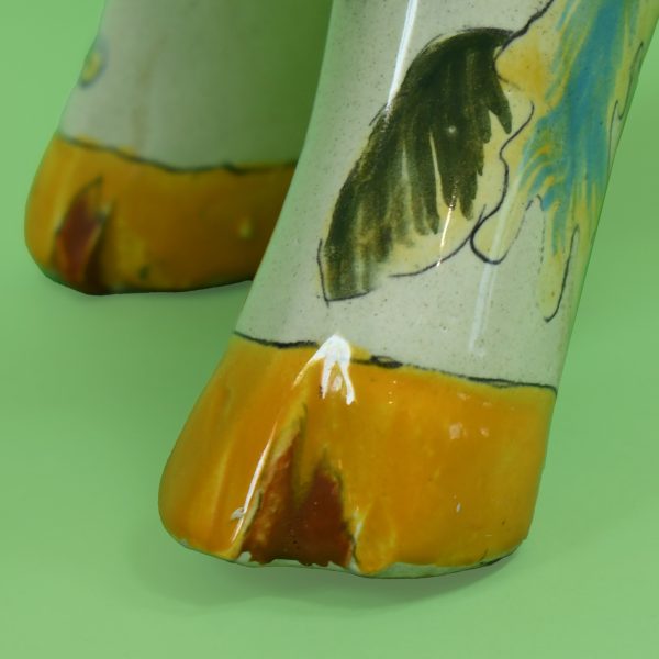 Vintage Majolica Ceramic Pig