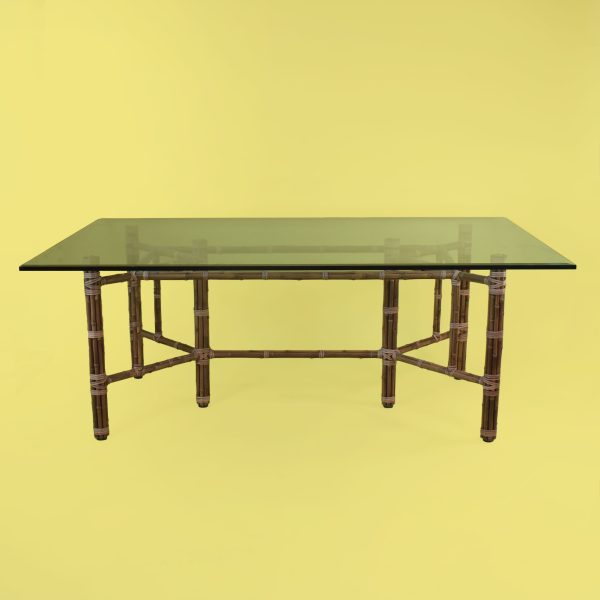 Vintage McGuire Bamboo Rectangular Dining Table
