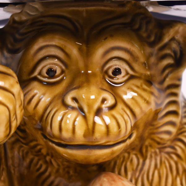 Vintage Monkey With Rug Ceramic Figure