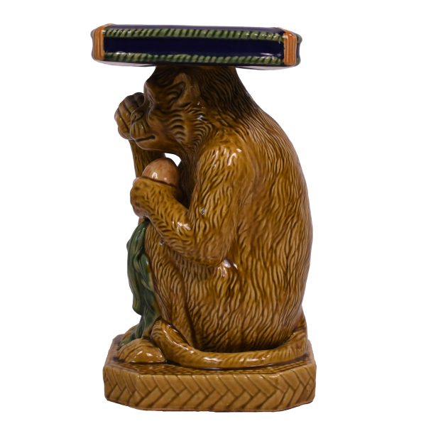 Vintage Monkey With Rug Ceramic Figure