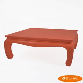 Vintage Orange Ming Style Coffee Table