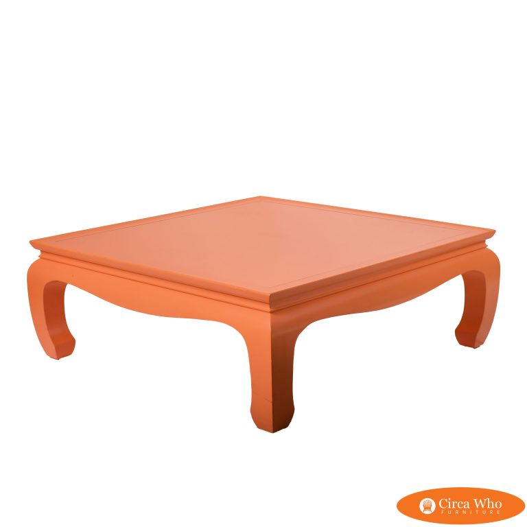 Vintage Orange Ming Style Coffee Table