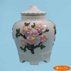 Vintage Pagoda Floral Ginger Jar