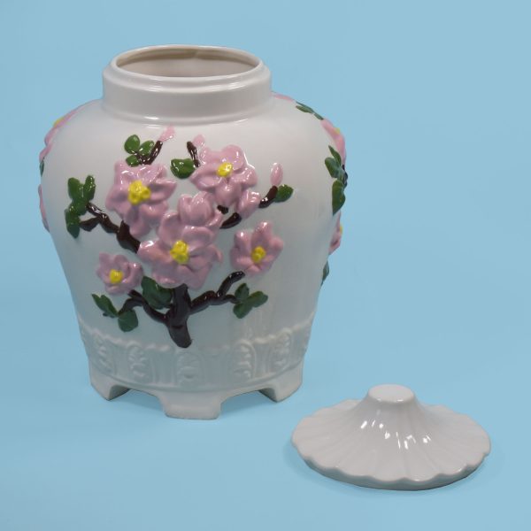 Vintage Pagoda Floral Ginger Jar