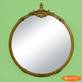 Vintage Pagoda Round Mirror