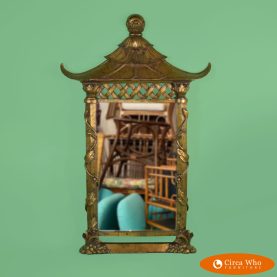 Vintage Pagoda With Fronds Mirror