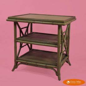 Vintage Painted Bamboo Table