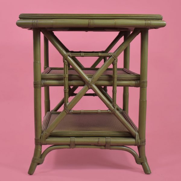 Vintage Painted Bamboo Table