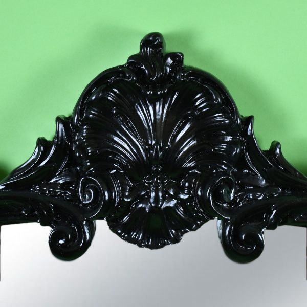 Vintage Palm Frond Black Mirror