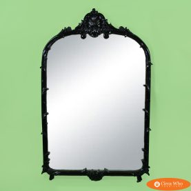 Vintage Palm Frond Black Mirror