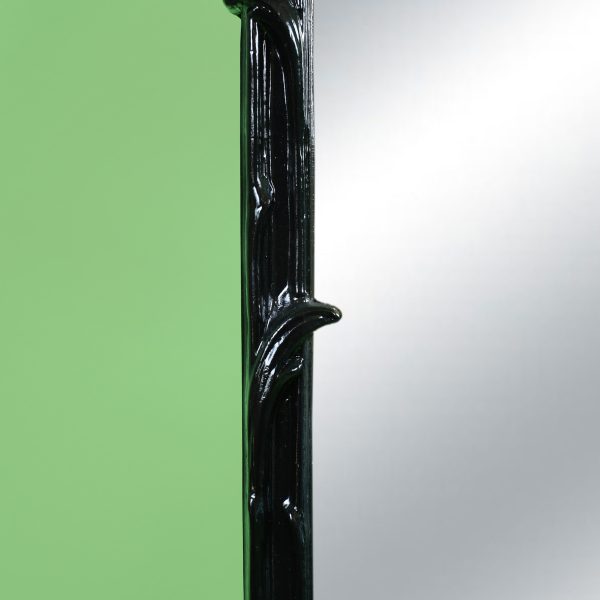 Vintage Palm Frond Black Mirror