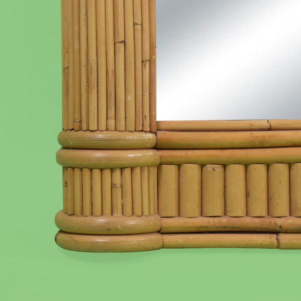 Vintage Pencil Reed Columns Mirror