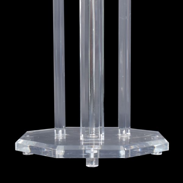 Vintage Pillars Lucite Floor Lamp With Table