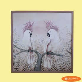 Vintage Pink Cockatoos Art