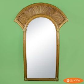 Vintage Rattan Arch Mirror