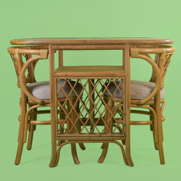 Vintage Rattan Bistro Set