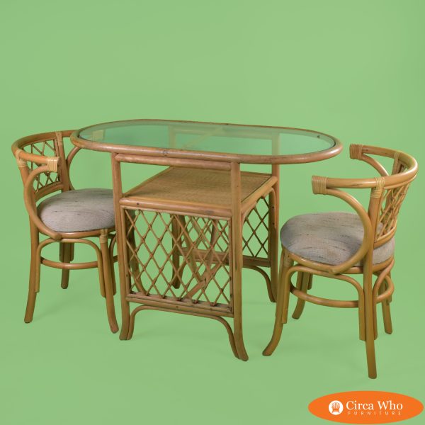 Vintage Rattan Bistro Set